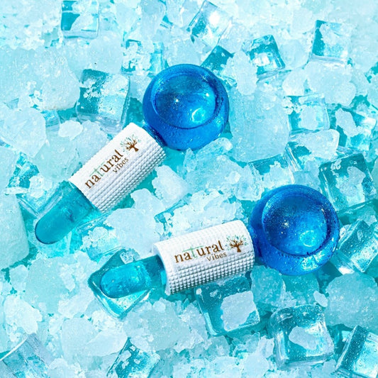 Natural Vibes Ice Globes Facial Tool with FREE Gold Beauty Elixir Oil & Vitamin C Serum for Face, Neck and Under Eye